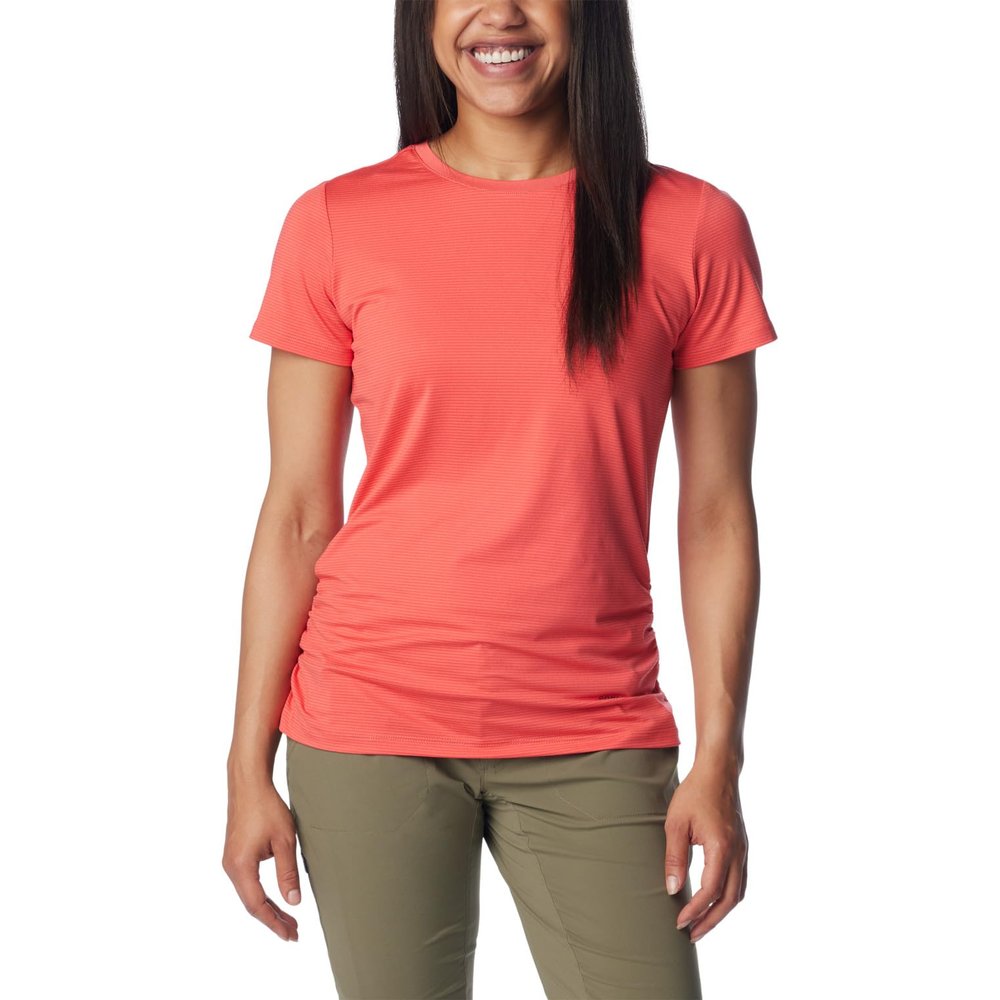 Columbia Women's Leslie Falls Short Sleeve, Juicy, XX-Large