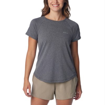 Columbia Women's Bogata Bay Short Sleeve Tee, Black, X-Large