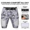 Exxact Sports Gladiator 5-Pad Adult Football Girdle for Men with Cup Pocket, Padded Compression Shorts with Integrated Hip, Thigh, Tailbone Pads, Men's Girdle Football (Camo, AS) view 2