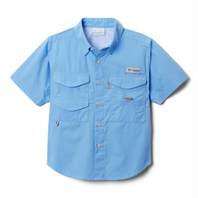 Columbia Youth Boys Bonehead Short Sleeve Shirt, White Cap, X-Large