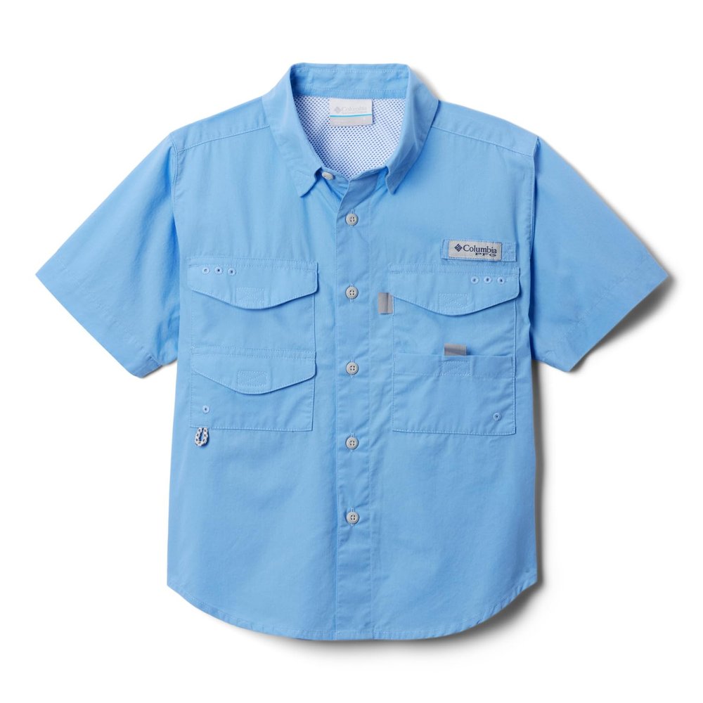 Columbia Youth Boys Bonehead Short Sleeve Shirt, White Cap, X-Large