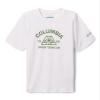 Columbia Youth Boys Mount Echo Short Sleeve Graphic Shirt, White/Peaked Badge, X-Large
