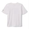 Columbia Youth Boys Mount Echo Short Sleeve Graphic Shirt, White/Peaked Badge, X-Large view 2