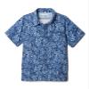 Columbia Youth Boys Super Slack Tide Short Sleeve Camp Shirt, Nocturnal Tunado, Large