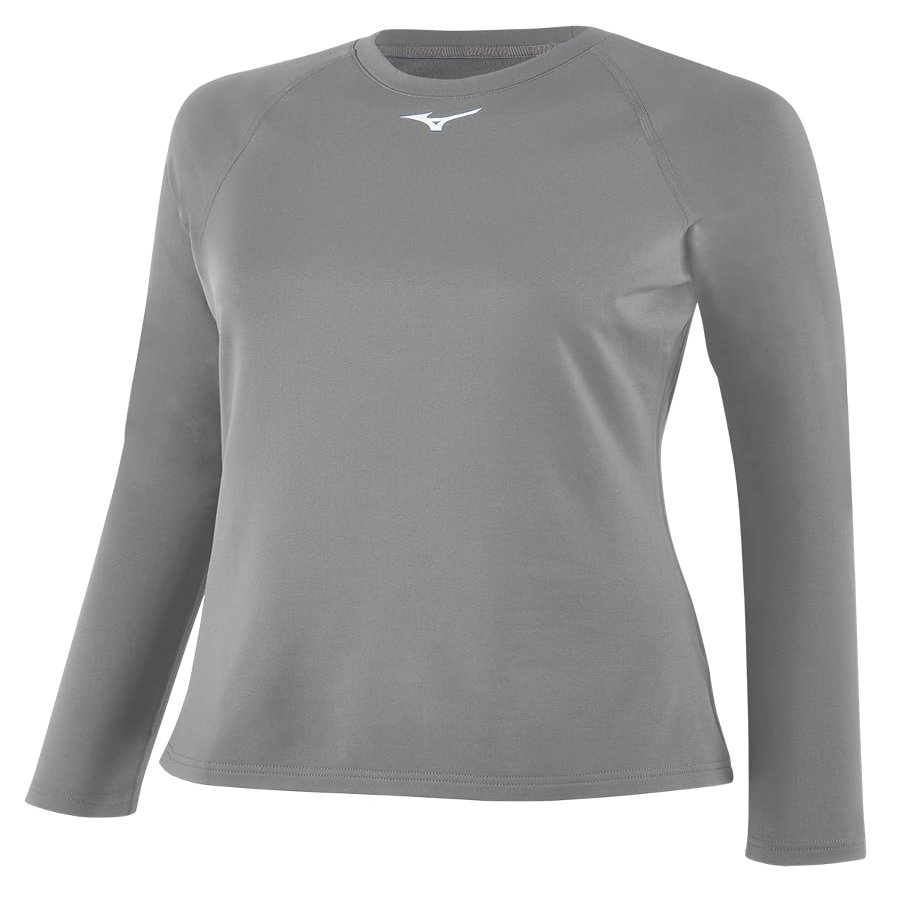 Mizuno Thermo Compression LS Women's | Womens Base Layer Long Sleeve TOP | Grey | US Extra Extra Large (XXL)