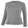 Mizuno Thermo Compression LS Women's | Womens Base Layer Long Sleeve TOP | Grey | US Extra Extra Large (XXL) view 1