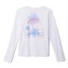 Columbia Youth Girls Tidal Tee PFG Palm Rise, White/PFG G Palm Rise, X-Large view 2