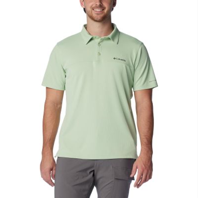 Columbia Men's Narrows Pointe Short Sleeve Polo, Sage Leaf, Small