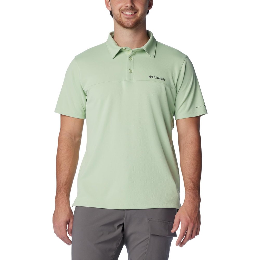 Columbia Men's Narrows Pointe Short Sleeve Polo, Sage Leaf, Small
