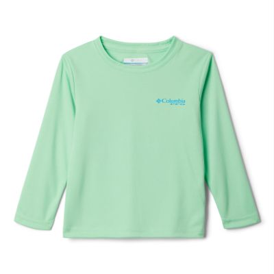 Columbia Youth Boys Terminal Tackle PFG Fish Flag Long Sleeve, Ocean Mint/PFG Flag Offshore Slam, Large