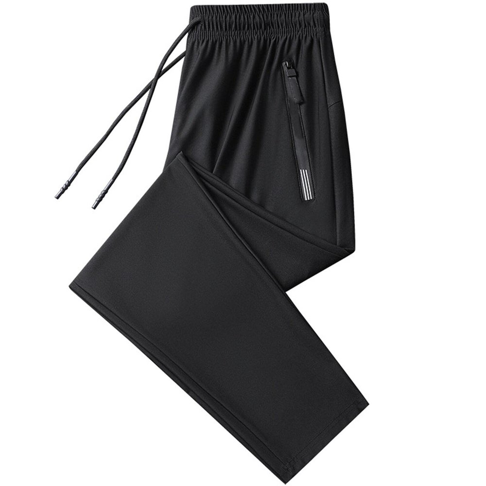 atcryih 2023 New Unisex Ultra High Stretch Quick Dry Pants, Thin Ice Silk Breathable Sports Pants (as1, Alpha, xx_l, Regular, Regular, Black (Straight Pants))