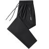 atcryih 2023 New Unisex Ultra High Stretch Quick Dry Pants, Thin Ice Silk Breathable Sports Pants (as1, Alpha, xx_l, Regular, Regular, Black (Straight Pants)) view 1