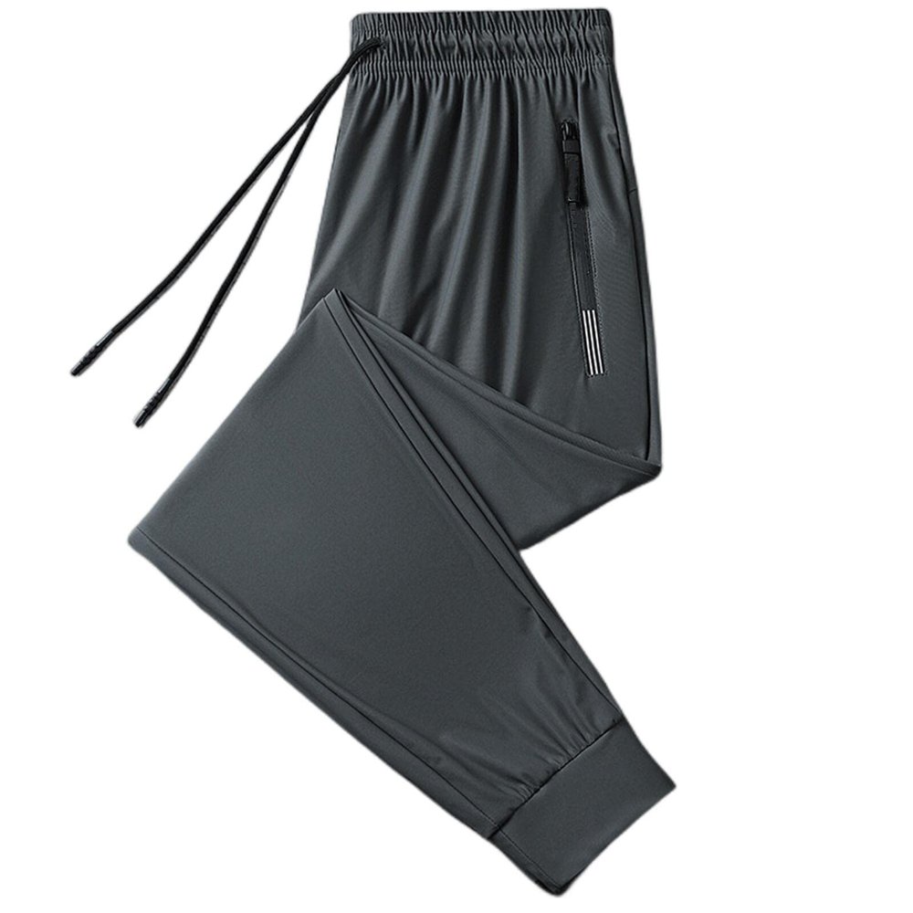 2023 New Unisex Ultra High Stretch Quick Dry Pants, Thin Ice Silk Breathable Sports Pants (as1, Alpha, 5X_l, Regular, Regular, Grey (Jogging Pants))