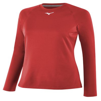 Mizuno Thermo Compression LS Women's | Womens Base Layer Long Sleeve TOP | RED | US Extra Large (XL)