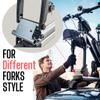 ONIPAX Bike Fork Mount Truck Bed & Van Rack for 9x100mm, 12x100mm, 15x110mm Thru-Axle Heavy Duty Aluminum Bicycle Carrier with Roof Rack Adapter view 3
