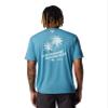 Columbia Men's PFG Uncharted Tech Tee Short Sleeve, Canyon Blue Easy Breezy, Medium view 2