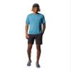 Columbia Men's PFG Uncharted Tech Tee Short Sleeve, Canyon Blue Easy Breezy, Medium view 3