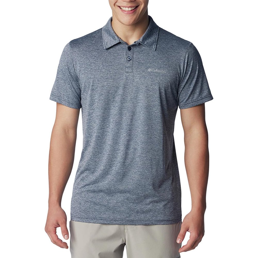 Columbia Men's Hike Polo, Collegiate Navy Heather, Medium
