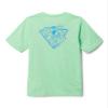 Columbia Youth Boys PFG Short Sleeve Graphic Tee, Ocean Mint/Chompy Chomp Graphic, Large view 2