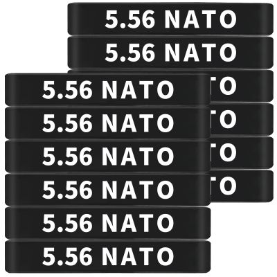 12 Pack Miaozhun 5.56 NATO Magazine Marking Bands 5.56 Magazine Caliber Identification(Black-White)