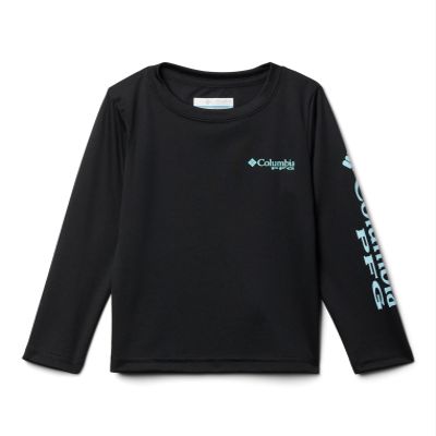 Columbia Toddler Boys Terminal Tackle Long Sleeve Tee, Black/Gulf Stream Logo, 2T
