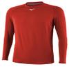 Mizuno Youth Long Sleeve Compression Top | Youth - Boys Baseball TOP | RED | US Medium (M) view 1