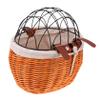 Anneome Sturdy Rattan Woven Basket for Pets Detachable Handlebar Basket for Dogs and Cats Ideal Commuting Lightweight and Stylish Design view 1