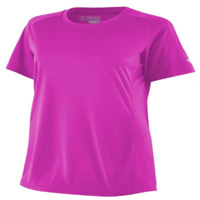 Mizuno Women's Softball Crew Neck Jersey | Womens Fast Pitch TOP | Shocking Pink | US Small (S)