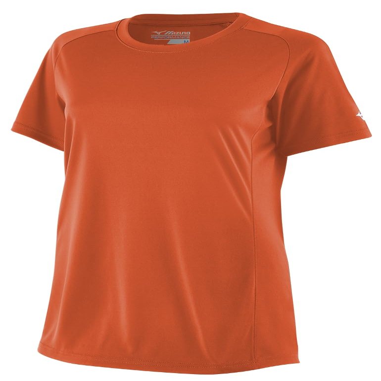 Mizuno Youth Softball Crew Neck Jersey | Youth - Girls Fast Pitch TOP | Orange | US Large (L)