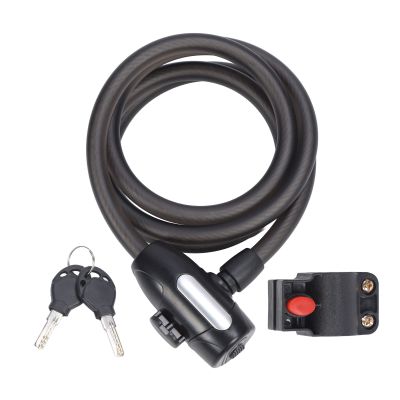 4.9ft Lock,Thick Steel Rope Coiled Anti Theft Cable Cable Lock Combination Security Lock with Keys for