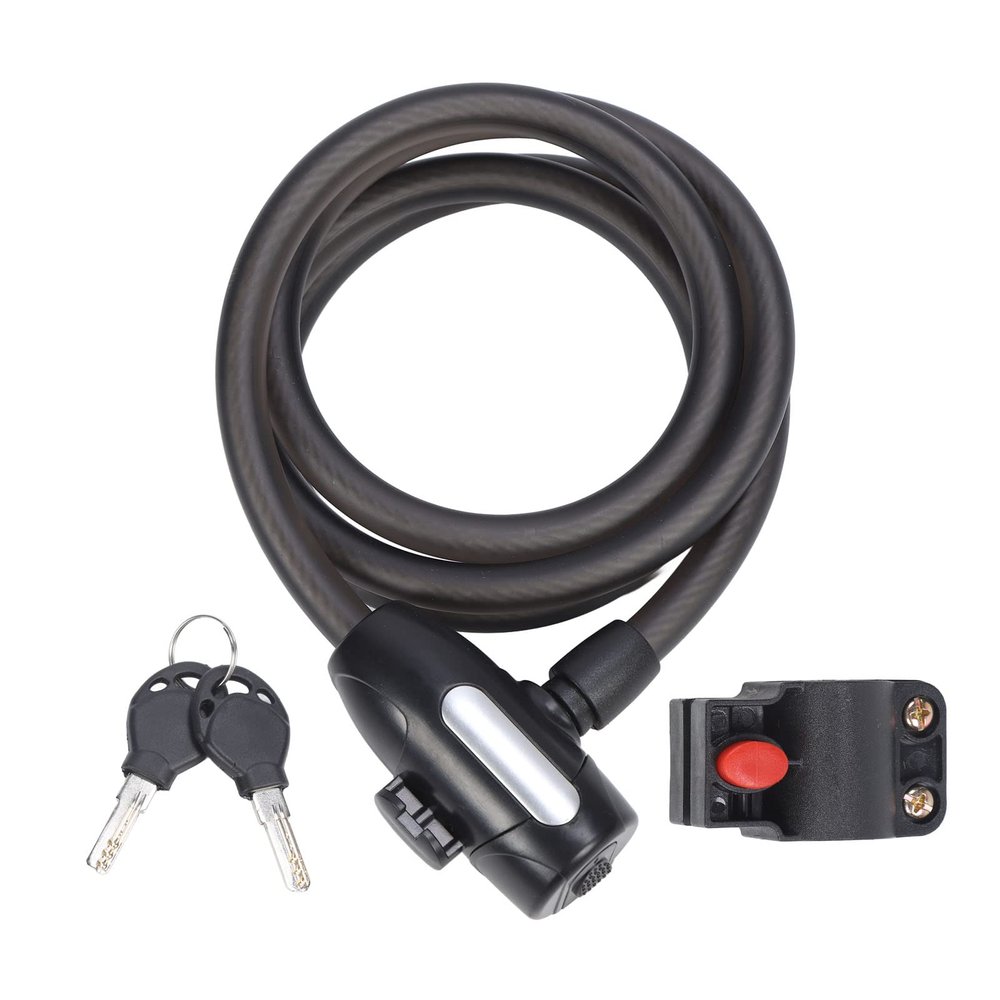 4.9ft Lock,Thick Steel Rope Coiled Anti Theft Cable Cable Lock Combination Security Lock with Keys for