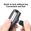 4.9ft Lock,Thick Steel Rope Coiled Anti Theft Cable Cable Lock Combination Security Lock with Keys for view 3