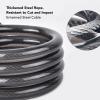 4.9ft Lock,Thick Steel Rope Coiled Anti Theft Cable Cable Lock Combination Security Lock with Keys for view 4