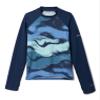 Columbia Toddler Unisex Sandy Shores Printed Long Sleeve Sunguard, Coll Navy Undercurrent/Coll Navy, 2T view 1