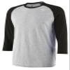 Mizuno Youth Mizuno 3/4 Practice Tee | Youth - Boys Baseball TOP | Grey-Black | US Medium (M) view 1