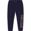 Nautica Girls' Logo Sweatpants, Fleece Joggers with Ribbed Cuffs & Functional Side Pockets, Peacoat Glitter Art, 7 view 1