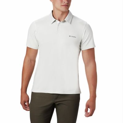 Columbia Men's Tech Trail Polo, White, X-Large Tall
