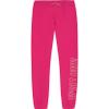 Nautica Girls' Logo Sweatpants, Fleece Joggers with Ribbed Cuffs & Functional Side Pockets, Fuchsia Glitter Art, 3T view 1