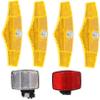 BCOATH Bicycle Reflector Set 6 Pieces Front and Rear Reflectors for Bike Safety Wheel Tire Lights view 1