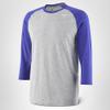 Mizuno Men's Mizuno 3/4 Practice TEE | Mens Baseball TOP | Grey-Royal | US Extra Small (XS) view 4