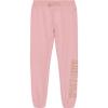 Nautica Girls' Logo Sweatpants, Fleece Joggers with Ribbed Cuffs & Functional Side Pockets, Pink Glitter Art, 12-14 view 1
