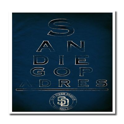 San Diego Padres Poster Baseball Art MLB Print 16x20 Inches on Pro Grade Paper Eye Chart Style