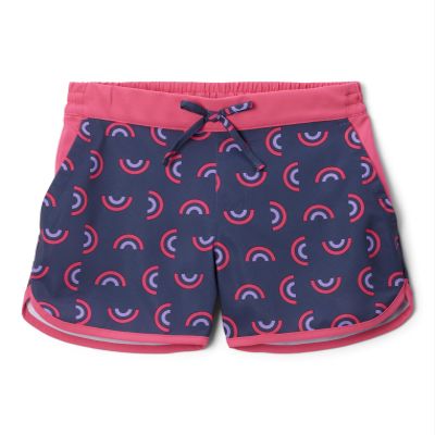 Columbia Youth Girls Sandy Shores Boardshort, Nocturnal Rainbowy/Ultra Pink, Medium