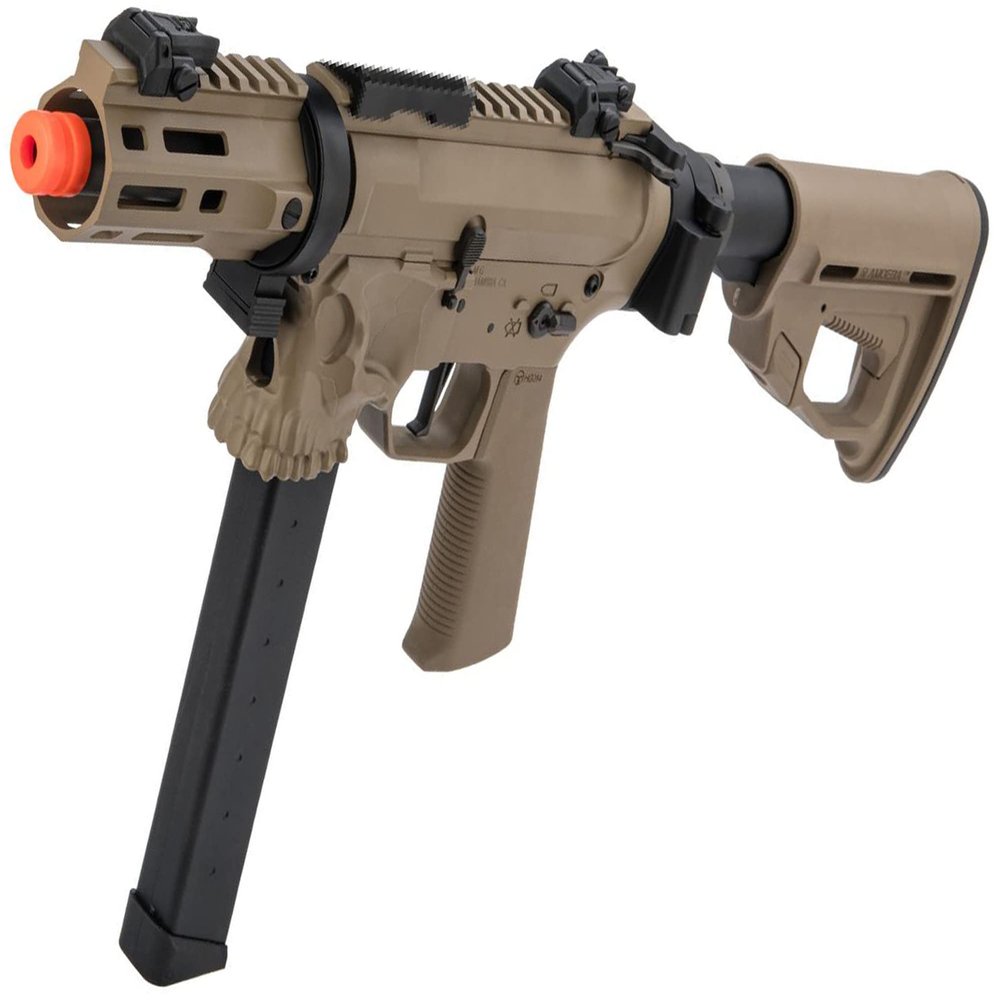 Evike Airsoft - EMG/Sharps Bros Licensed Jack9 Metal Body Advanced EFCS Airsoft Pistol Size Carbine AEG Airsoft (Model: LOK PDW/Dark Earth)
