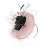 Beaupretty Garden Clip Veil Plume Ladies Dress Headdress Head Wedding Mesh Flapper Hat Womens Party Women Feathered Vintage Bridal Cocktail Accessory Headband Hair Hats Fascinator Headwear Nude Pink view 1