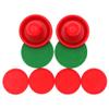 ccHuDE 4 Pcs Air Hockey Pushers with 8 Pcs Pucks, Paddles & Goal Handles - Red & Black view 2