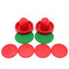 ccHuDE 4 Pcs Air Hockey Pushers with 8 Pcs Pucks, Paddles & Goal Handles - Red & Black view 3