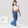 Stelle Girl's Flare Leggings with Pockets High Waisted Bootcut Yoga Pants Kids Dance Bell Bottoms Leggings(Blue,XS) view 4