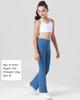 Stelle Girl's Flare Leggings with Pockets High Waisted Bootcut Yoga Pants Kids Dance Bell Bottoms Leggings(Blue,XL) view 4