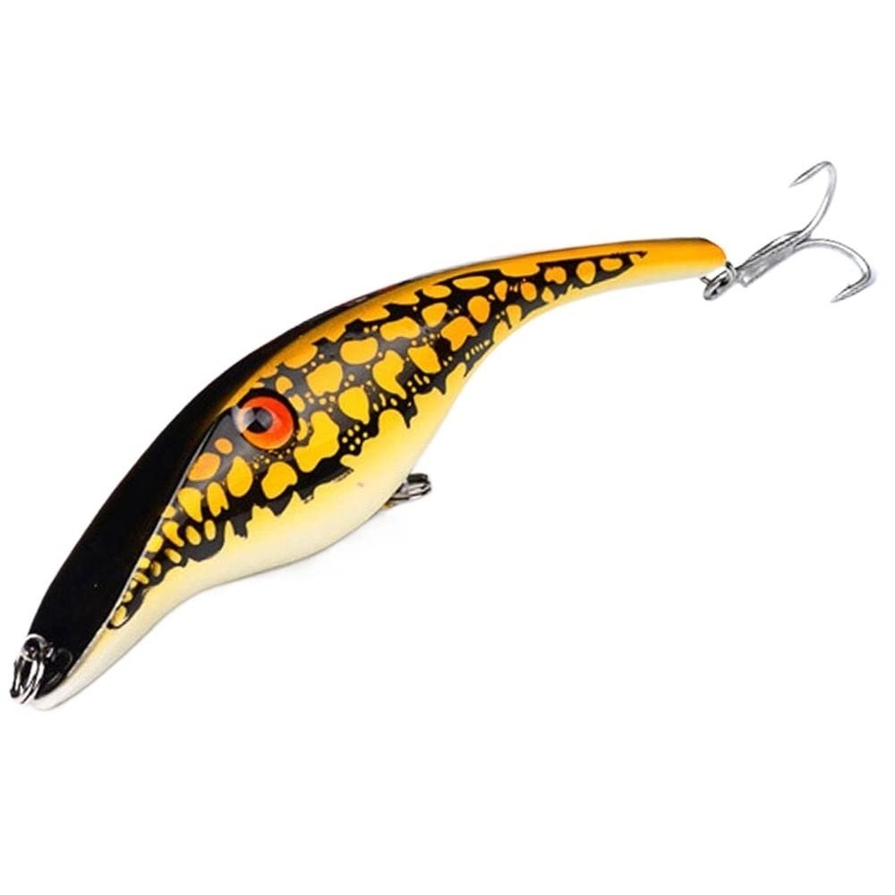 140MM 43G Hard Sinking Jerkbait Fishing Lures for Pike Musky Bass in Both Fresh Water and Salt Water with 3D Eyes Sharp Hooks (Color : CC09-G)